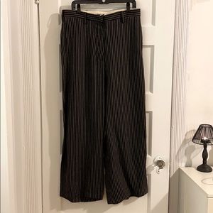 NEW wo tags HACHE PINSTRIPE twill super wide pants